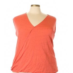 Ava & Viv Wrap Front Sleeveless Blouse 3x